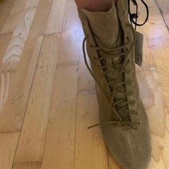 Zara khaki/sand suede boots