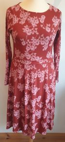 White Stuff Elaina Dress UK12 Red Floral Ecovero Long Sleeve Midi NWT CAN POST