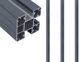 Fence Posts 3 pcs Dark Grey 185 cm Aluminium