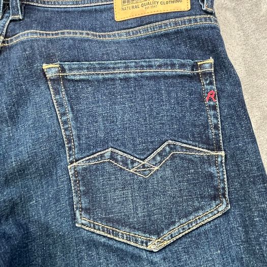 Replay Mens Rocco Jeans W34 L31 Indigo - Zip Fly