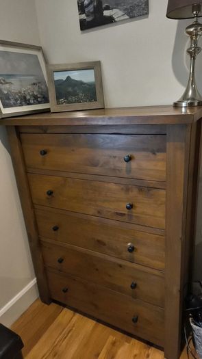 Bedroom Furniture Suite Solid Wood Dark Pine