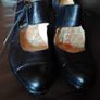 Dance shoes black tappers pointers ballroom flamenco genuine leather Vagabond with toe taps Size 37 Image 2