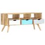TV Cabinet 110x35x48 cm Solid Mango Wood Image 3