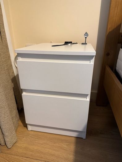 Studying table, two bedside table, office chair and a wall shelf