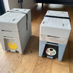 2 x Polystyrene nuc boxes for national frames