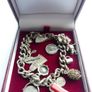 Vintage Sterling Silver JAM Charm Bracelet padlock ASJ 38,1g Image 2