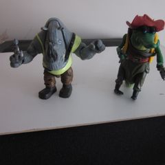 Turtles Mutant Mayhem Figures Rocksteady and Leatherhead 2023