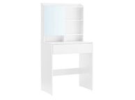 main image for ad Dressing table, dressing table with mirror and drawer, vanity table, adjustable shelves, modern, 70 x 40 x 136 cm, white