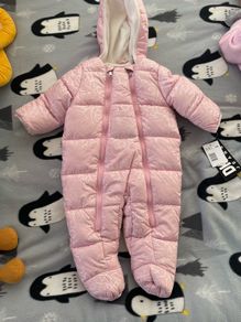 DKNY Baby Girls Snowsuit - Soft Fleece Lined Hooded