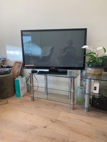 TV Table. glass.