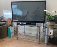 TV Table. glass.