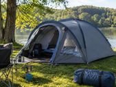 4 Person Dome Camping Tent With Porch Groundsheet And Windows Waterproof 3000mm