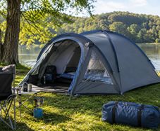 4 Person Dome Camping Tent With Porch Groundsheet And Windows Waterproof 3000mm