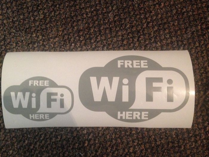 Free wifi restaurant / shop stickers