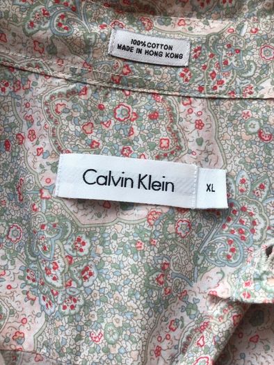 Vintage Calvin Klein Mens Paisley Cotton shirt XL