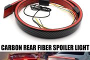 120cm Car Spoiler LED Light Rear Wing Flow Light Tail Lamp Turn Signal Brake Warning Light Carbon Fiber Tail Wing Car Styling