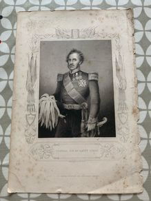 Antique Print General Sir De Lacey Evans