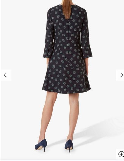 Hobbs Natalia Circle Print Dress UK 10