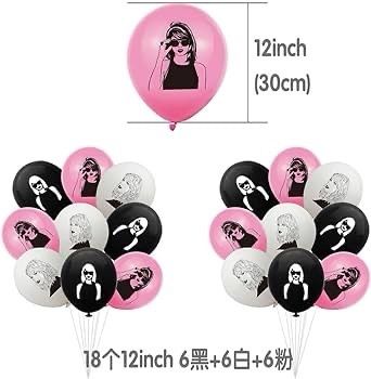 FREE P&P | Taylor Singer Birthday Decorations Popular Taylor Singer Birthday Party Supplies Happy Birthday Banner, Cake Toppers & Cupcake Toppers, Balloons