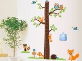Woodlands Animals Height Chart Wall Sticker