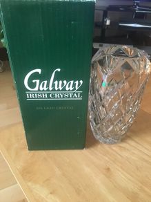 Galway Crystal Vase 8"