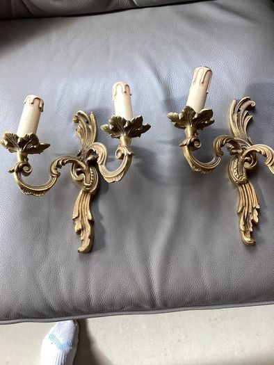 Brass wall lights
