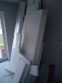 Insulated plasterboard offcuts
