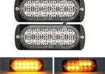 1x 12LED 12 LED Truck Van Tractor Trailer Yellow Light Flash Emergency Car Auto Warning Side Strobe Flashing Amber