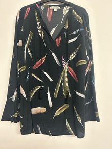 Comma long sleeved blouse with flared sleeves