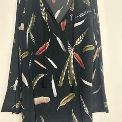 Comma long sleeved blouse with flared sleeves