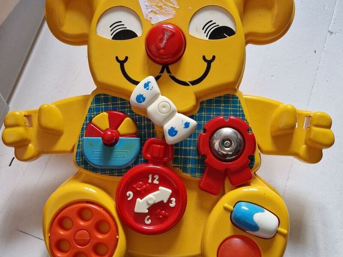 1982 Vintage Matchbox Yellow Bear Cot Toy
