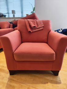 Pink sofa chair