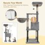 Cat Tree, 125 cm Cat Tower for Indoor Cats, Cat Scratching Post with Hidden Space, Sturdy Steel Tube Image 7