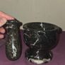 Black Zebra Marble Mortar and Pestle Image 3