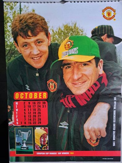 Man United 1995 Double Winners Official Collectors Calendar