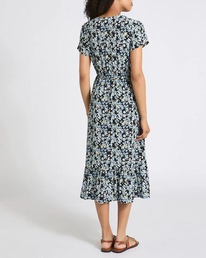 NEW Ladies Floral Print Tie Dress: Size 10