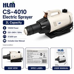 HLM CS-4010 Electric Electrostatic Sprayer / ULV Mist Sprayer 1350W 2L Tank