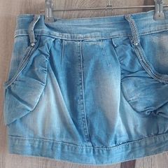 tulip style jeans mini skirt size fits Xs s worn once