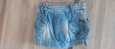 tulip style jeans mini skirt size fits Xs s worn once