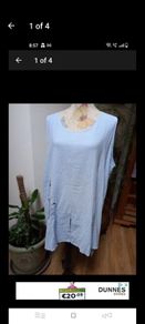 Zanzea blue cotton dress with lovely flower detail. New with tag's.