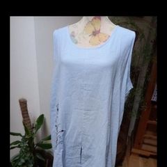 Zanzea blue cotton dress with lovely flower detail. New with tag's.