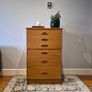Mid-Century Teak Tallboy Chest of Drawers - Sculpted Handles, Fully Restored Image 2