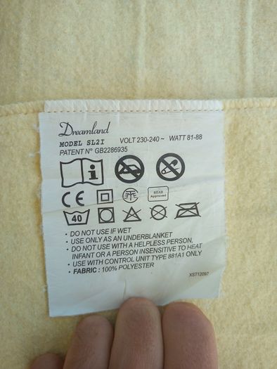 Dreamland Double Electric Blanket