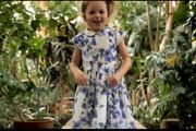 Willow by Leigh Tucker blue &amp; white floral dress with matching next cardigan Age 3-4 EUC
