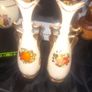 A Beautiful Pair of Old Guilded Staffordshire Single Rose Bud Vases Image 4