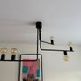 Modern Black 5-Light Industrial Ceiling Pendant - Vintage LED Bulbs Image 2