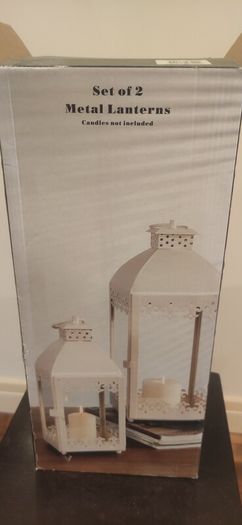 Lanterns - set of 2 - Brand new - Cream