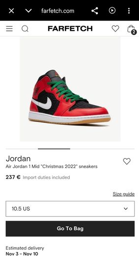 Nike Air Jordan 1  Mid:    SIZE US 10.5 / UK 9.5
