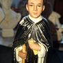 Beautiful Old Statue of  St. Martin de Porres, the Saint holding a broom and a book, accompanied by a Dog and a Dove at his feet, Ideal for Home or Stage Movie Props Postage Available or Collection Image 3
