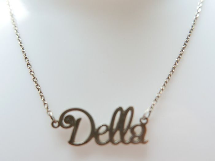 Vintage 925 Sterling Silver Name Chain Necklace length 19" - 3,5g